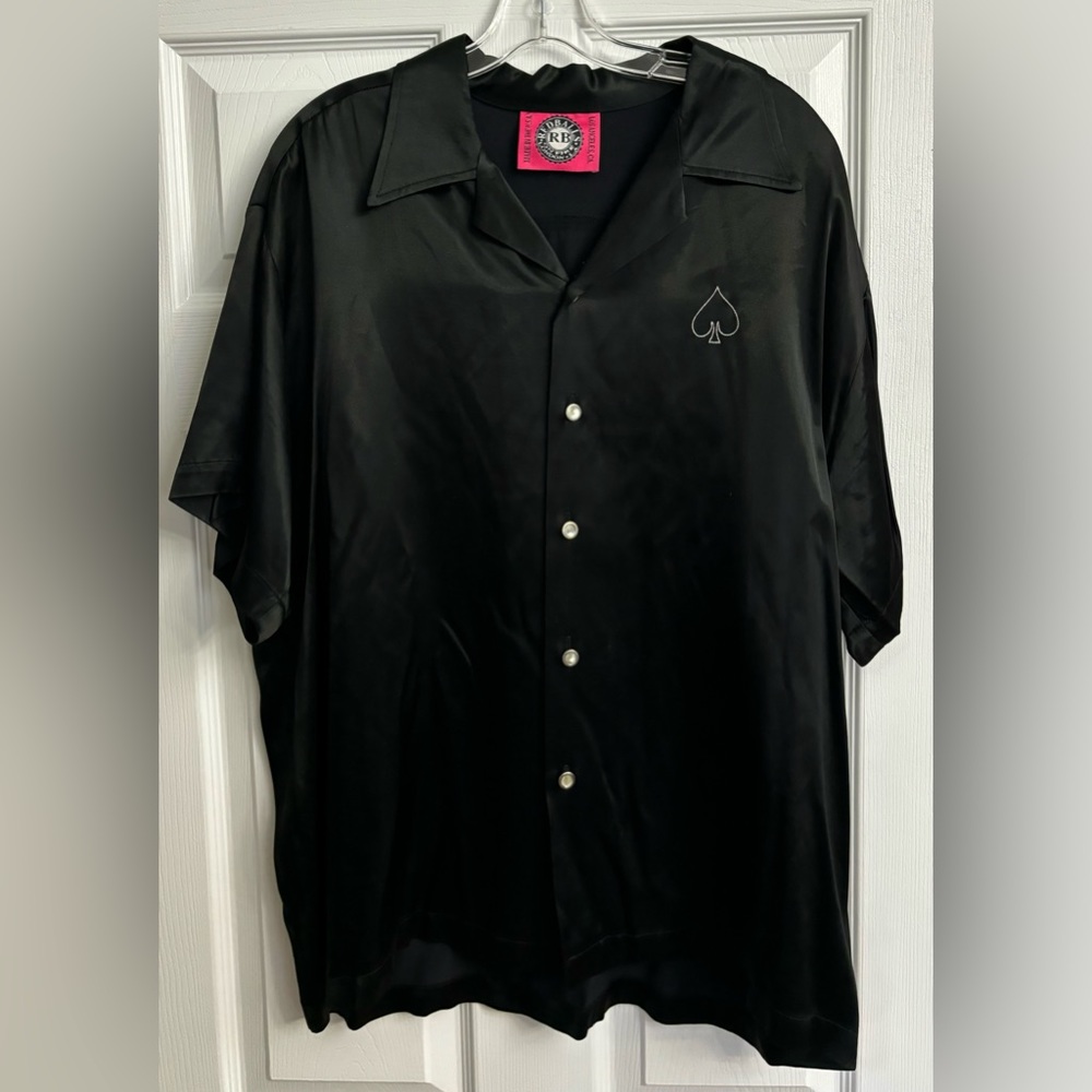 Vintage Y2K Red Balls On Fire London L.A. Button Up Shirt Size Extra Large